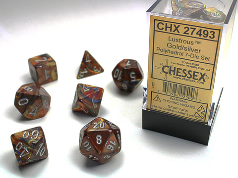 Lustrous Polyhedral Gold/silver 7-Die Set