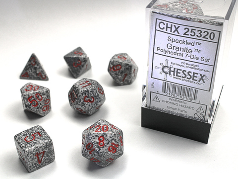 Speckled Polyhedral Granite 7-Die Set