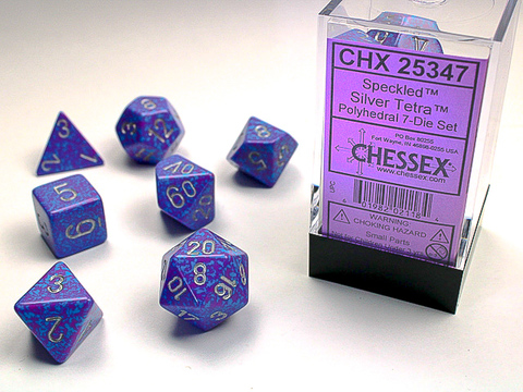 Speckled Polyhedral Silver Tetra 7-Die Set