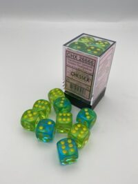 Gemini Polyhedral Transl.Green-Teal/yellow 7-Die