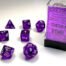 Translucent Polyhedral Purple/white 7-Die Set