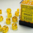 Translucent 12mm d6 Yellow/white Dice Block (36 dice)