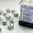 Opaque 12mm d6 White/black Dice Block (36 dice)