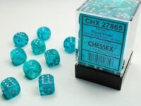 Cirrus 12mm d6 Aqua/silver Dice Block (36 dice)