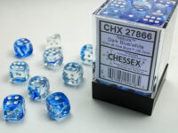 Nebula 12mm d6 Dark Blue/white Dice Block (36 dice)