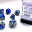 Gemini Polyhedral Blue-Steel/white 7-Die Set