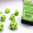Vortex Polyhedral Bright Green/black 7-Die Set
