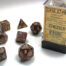 Lustrous Polyhedral Gold/silver 7-Die Set
