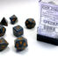 Opaque Polyhedral Dark Grey/copper 7-Die Set