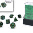 Scarab® Mini-Polyhedral Jade/gold 7-Die Set