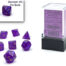 Borealis Mini-Polyhedral Royal Purple/gold Luminary 7-Die