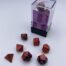 Gemini Mini-Polyhedral Purple-Red/Gold 7-Die Set