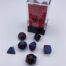 Gemini Mini-Polyhedral Black-Starlight/red 7-Die