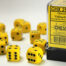 Opaque 16mm d6 Yellow/black Dice Block (12 dice)