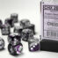 Gemini® 16mm d6 Purple-Steel/white Dice Block (12 Dice)
