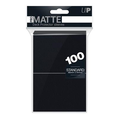 UP - STANDARD DECK PROTECTOR PRO-MATTE BLACK (100)