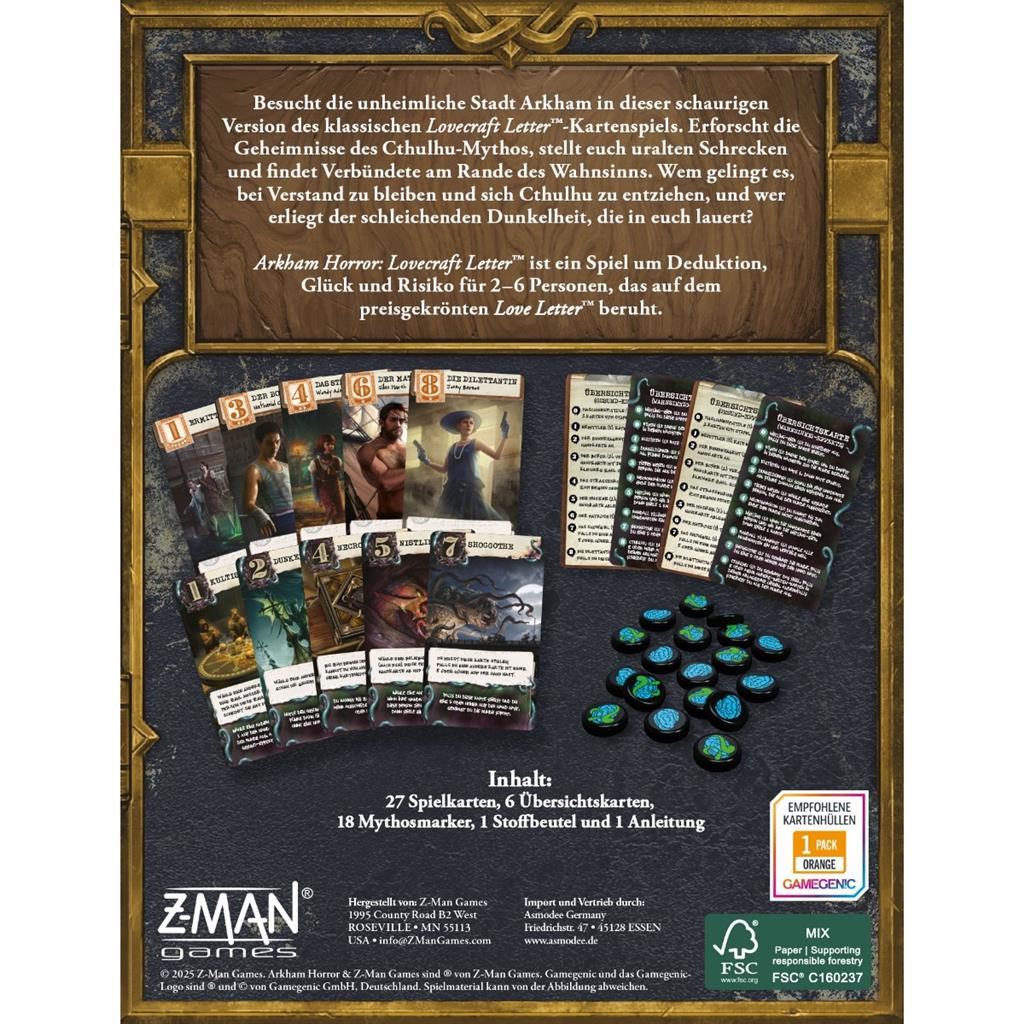 Arkham Horror: Lovecraft Letter - DE