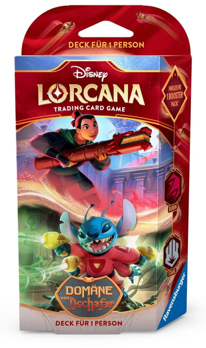 Disney Lorcana Domäne von Dschafar Rubin & Stahl Deck - DE