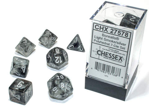 Borealis® Polyhedral Light Smoke/silver Luminary 7-Die Set