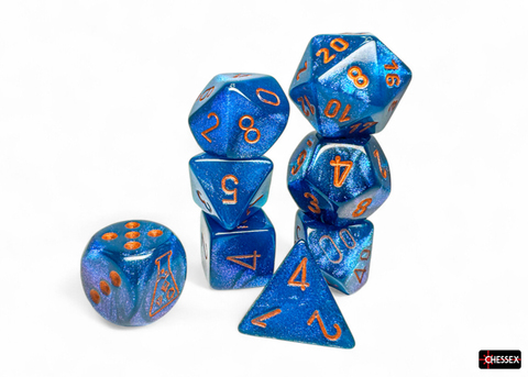Borealis Polyhedral Midnight / Copper 7-Die-Set
