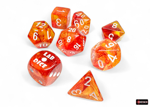 Nebula Polyhedral Molten / White Luminary 7-Die Set