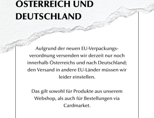 Versand: Nur noch Österreich und Deutschland